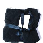 Barefoot Dreams CozyChic Contrast Tip Blanket45 x 60 ,Indigo/White