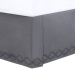 Better Homes & Gardens Embroidered Bed Skirt - Gray - Each