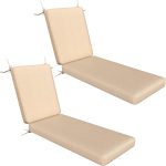 AECOJOY Chaise Lounge Cushions Outdoor Set of 2, 72x21x4 Inch Lounge Chair Cushion, Fade Resistant Patio Sun Lounger Replacement