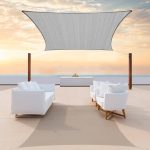 10 ft. x 10 ft. 190 GSM Grey Square Sun Shade Sail Screen Canopy, Outd