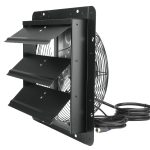 VEVOR Shutter Exhaust Fan, 14'' with Temperature Humidity Controller, EC-Motor, 1513 CFM, 10-Speed Adjustable Wall Mount Attic Fan, Ventilation and C