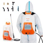 Bentism Battery Powered Backpack Sprayer, 4 Gallon Tank, 0-90 PSI Adjustable Pressure, Back Pack Sprayer with 8 Nozzles, 12V 8Ah Battery, Wide Mouth