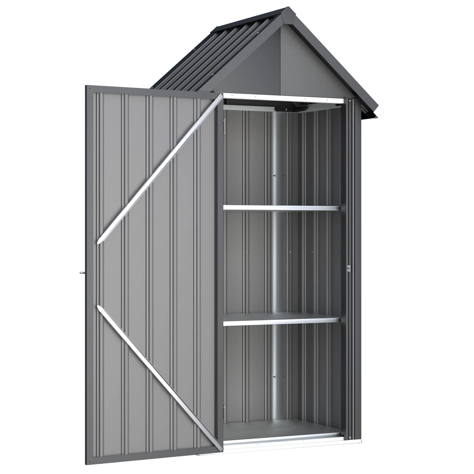 c6ba4d8facef5f1deb4d10ecbfd04ad0193d0e978f4bcb15533d0369524f1d09.webp AECOJOY Vertical Outdoor Storage Cabinet with 2 Removeable Shelves - Image 1
