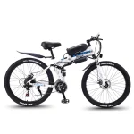 Electric Folding Mountain Bike 26 in 21 Speed Long Endurance Power - Assisted Bicycle Electric City Bike