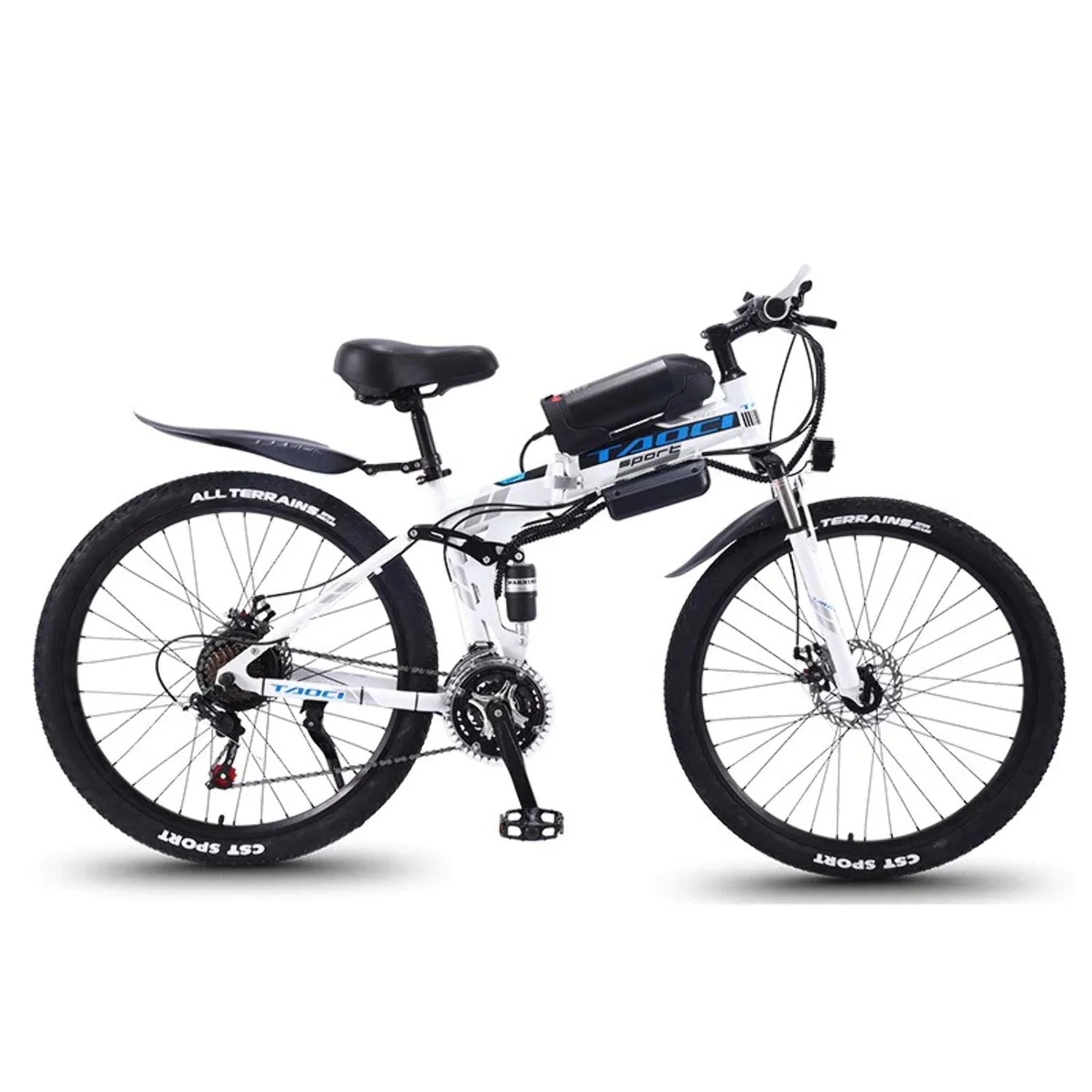 c6bd115bb28084a809f76492ebd05689047719f77a70a6095c0a06d998e50758.webp Electric Folding Mountain Bike 26 in 21 Speed Long Endurance Power - Assisted Bicycle Electric City Bike - Image 1