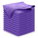 USANOOKS Microfiber Cleaning Cloth - 12pcs (16x16 in) High Performance - 1200 Washes, Ultra Absorbent Weave Trap Grime & Liquid for Streak-Free