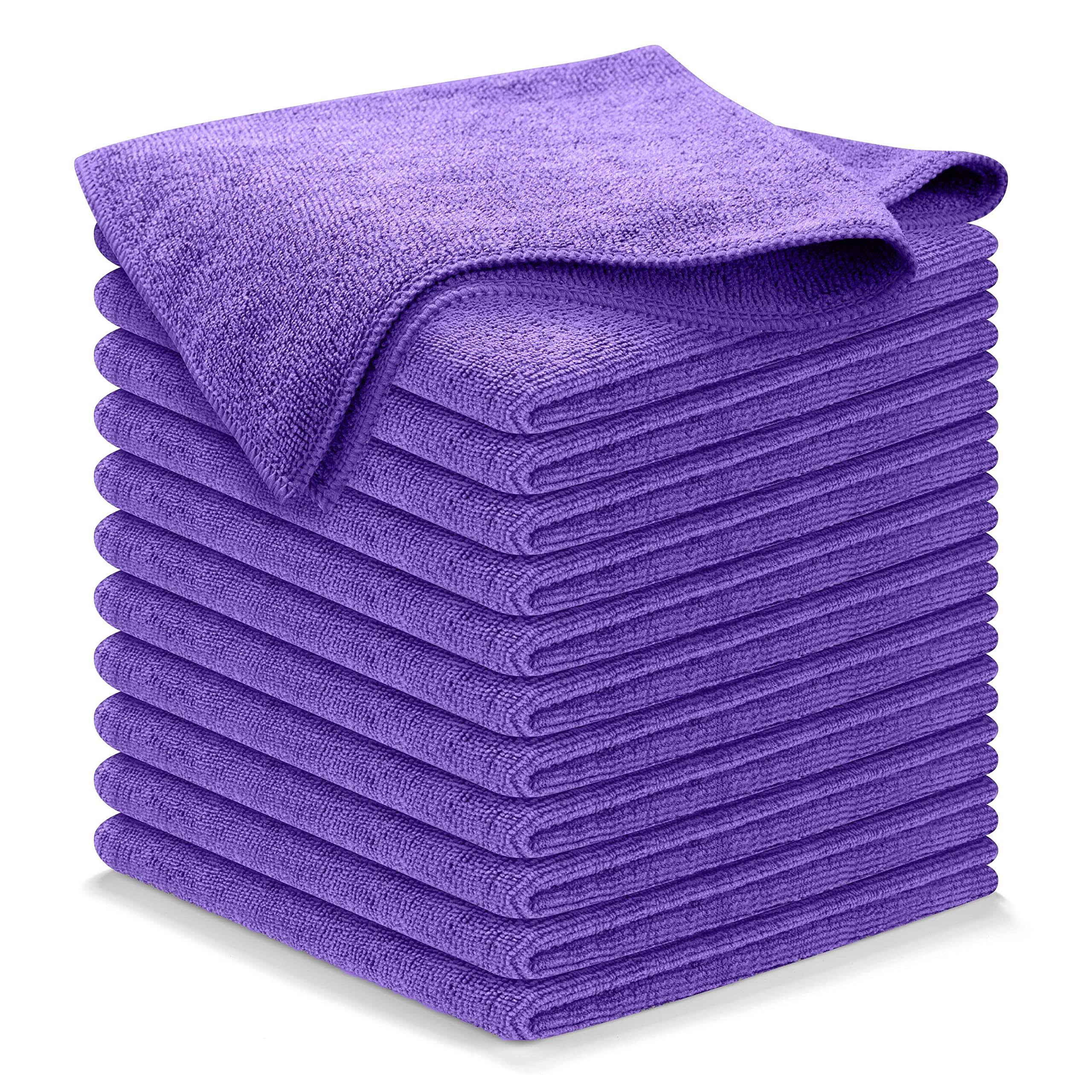 c6d156ad772928bd8c1b8735e2845cdbad11cdf25687145ebf38ef4305ae57f0.jpg USANOOKS Microfiber Cleaning Cloth - 12pcs (16x16 in) High Performance - 1200 Washes, Ultra Absorbent Weave Trap Grime & Liquid for Streak-Free - Image 1