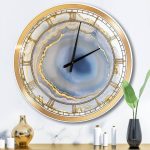 Water Agate Fashion Wall Clock East Urban Home Size: Medium