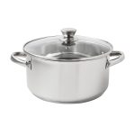 Mainstays Stainless Steel 5-Quart Dutch Oven with Glass Lid, Size: 9.45 inchLarge x 9.45 inchw x 4.88 inchh