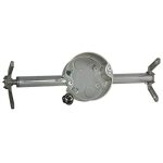 Hubbell Raco 936 4 in. Round Retro-Brace Ceiling Fan-Rated Support 4 in Gray