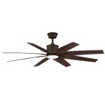 Home Decorators Collection YG915-EB Milbourne 60 in. Integrated LED Indoor Espresso Bronze Ceiling Fan with Light and Remote Control