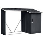 Hanover 2-in-1 Galvanized Steel Multi-Use Shed with Firewood Storage