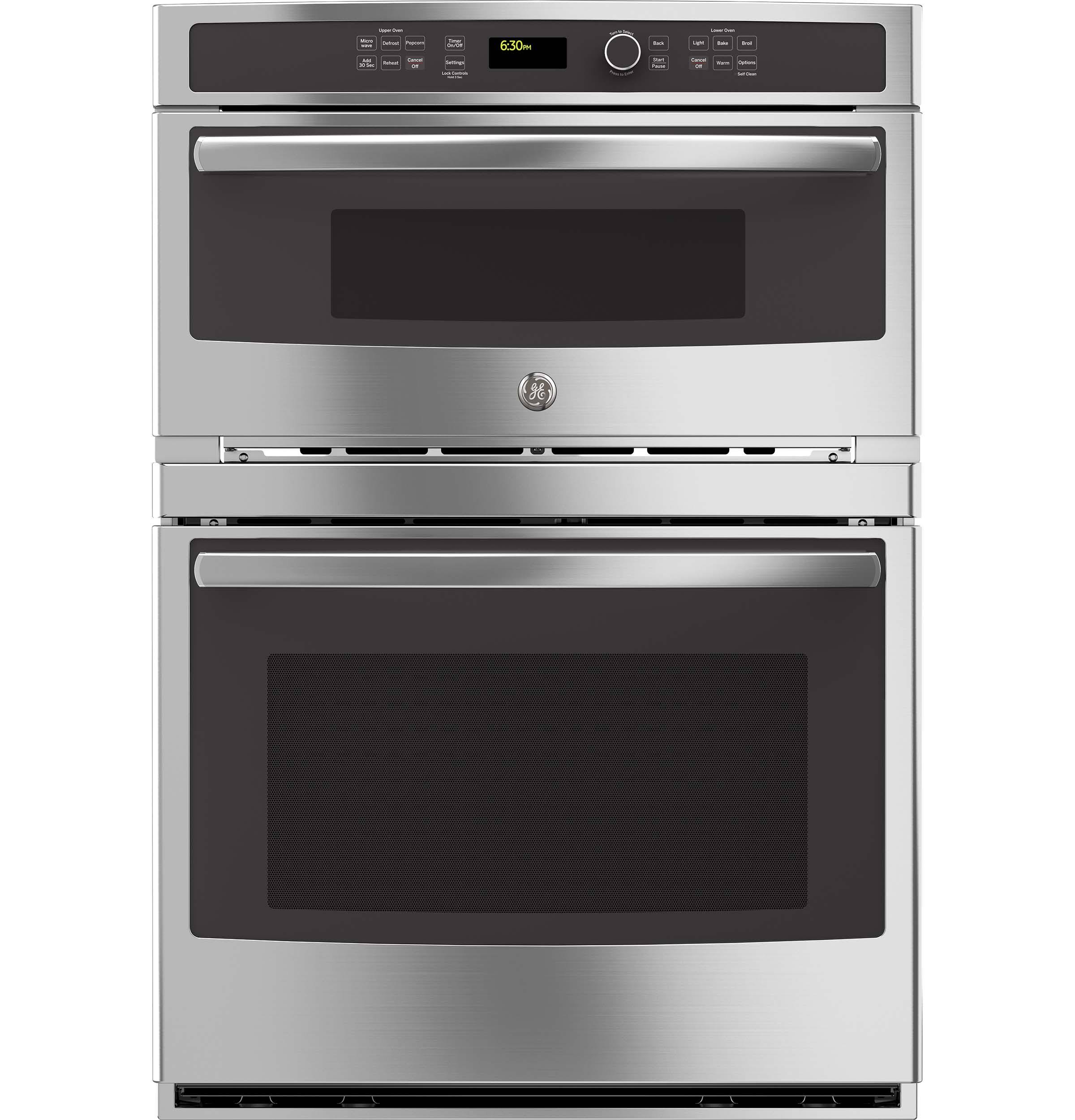 c75c32f653bdcbfdd29ea2d1ce3408120e467319d2210b6195062bfcd6102b81.jpg GE 30" Built-In Combination Microwave/Wall Oven Stainless - Image 1