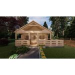19 ft. 5 in. x 19 ft. 5 in. Multi Room Log Building Kit with Porch