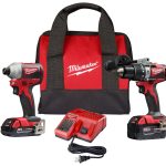 Milwaukee Tool 2893-22CX M18 Brushless Hammer Drill / Impact Combo Kit