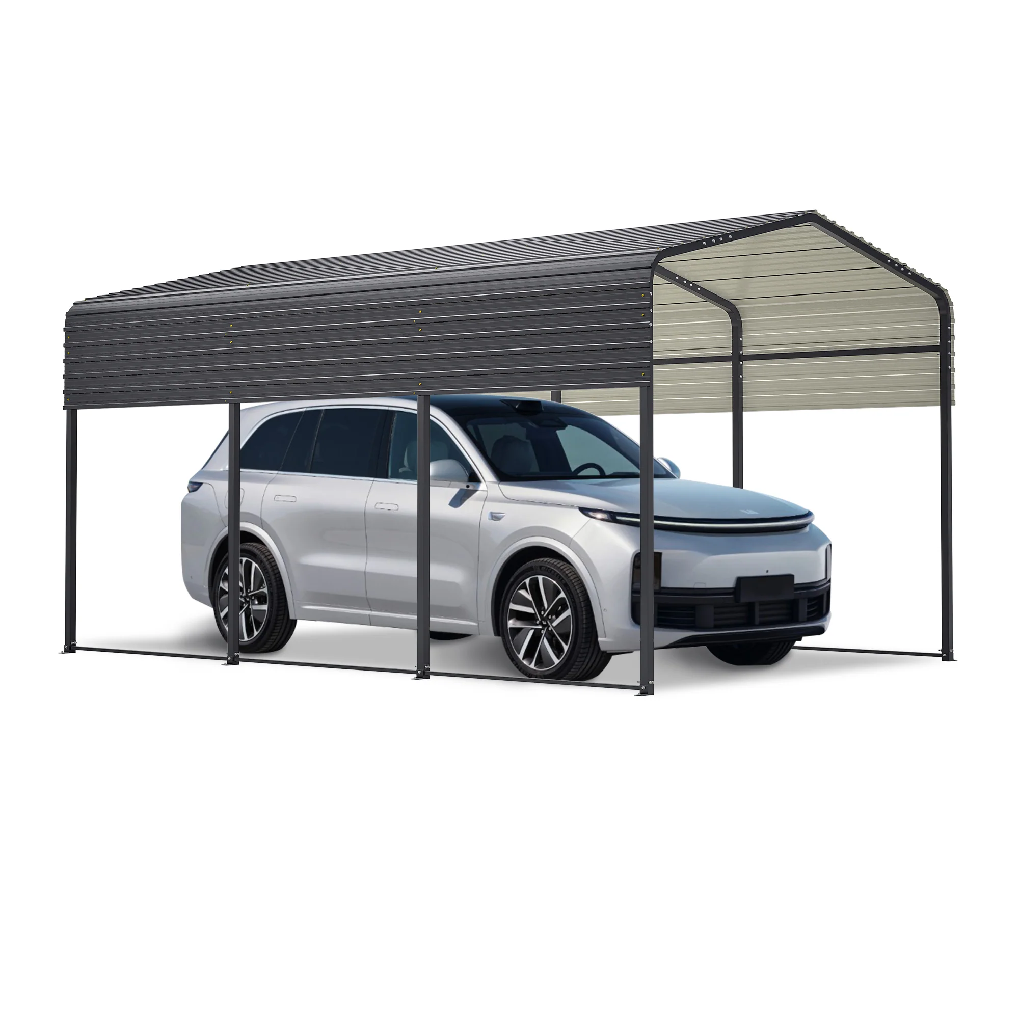 c77257c2c0e8e716d530c5684b9af365dc787fd63c97235912c90be7b2224bc5.webp AECOJOY 10x15 Metal Carport Carports with Enhanced Base Heavy Duty Garage Outdoor Galvanized Car Shelte - Image 1