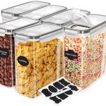 Utopia Kitchen Cereal Containers Storage - 6 Pack Airtight Food Storage Containers & Cereal Dispenser for Pantry Organization and Storage - Canis