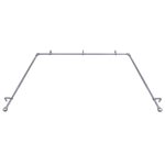 Decopolitan Bay Window Single Rod Set, Antique Silver