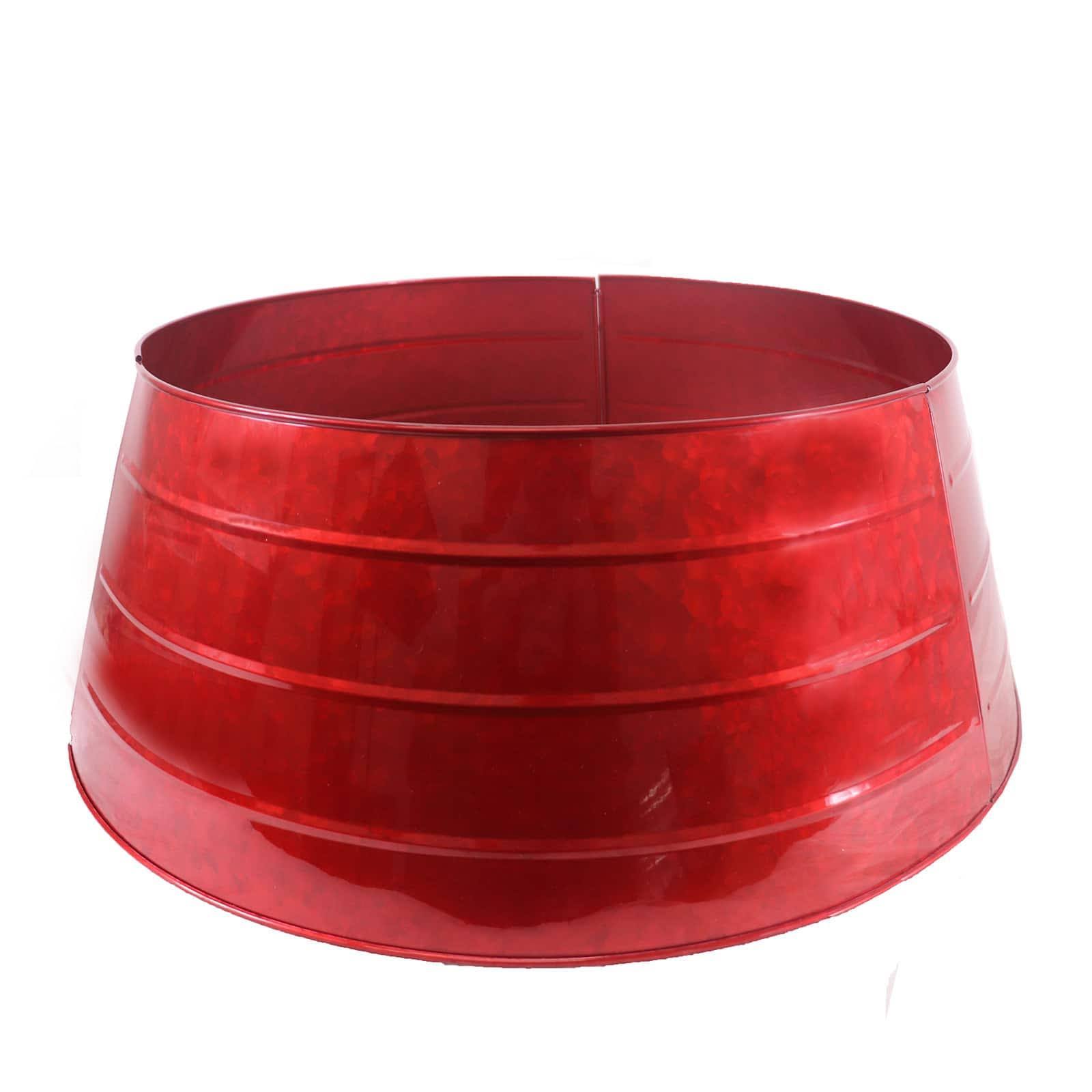c7938749f35057314072e24b61afeb1482ad44fac444ffbce8c64e2e084264c9.jpg 27 inch Red Iron Christmas Tree Collar by Ashland-Christmas Decorations, Size: 27" x 22" x 10" - Image 1