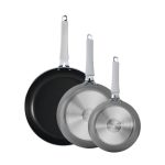 Tramontina 3 Piece Nonstick Fry Pan Set 8" 10" 12", Heavy-Gauge Aluminum, Porcelain Enamel Exterior, Reinforced Nonstick Interior Is Made Without