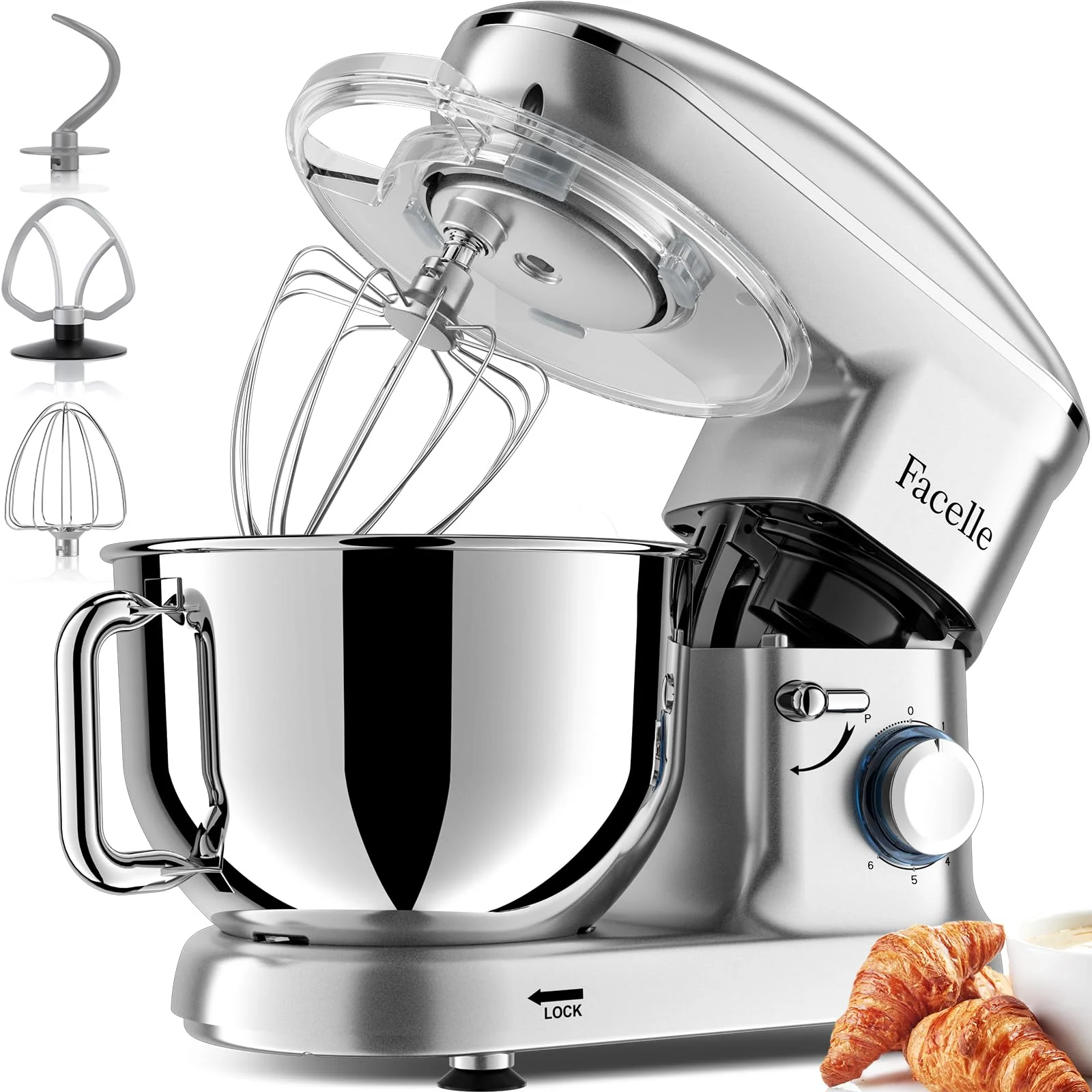 c7bb70bb504c690902475b540155831114db8d0cb7defd3a8062e76d4be77898.webp Facelle Electric Stand Mixer. 660W 6 Speed Kitchen Mixer - Image 1