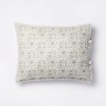 Standard Decorative Border Cotton Slub Print Quilt Sham Light Teal Green ÿ Threshold Designed with Studio McGee