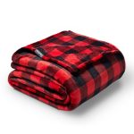 Bare Home Fleece Microplush Blanket Twin/Twin XL - Buffalo Plaid - Red/Black