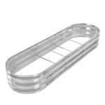 Gadi Raised Garden Bed Kit for Vegetables Flower Galvanized Metal Planter Boxs Designed for Easy DIY and Cleaning Not Twist or Rot (Silver)