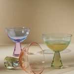 Ramona Coupe Glasses, Set of 4 by Anthropologie in Blue, Size: S/4 Coupe
