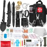 238pcs Emergency Survival Kit and First Aid Kit, Professional Survival Gear Tool with Tactical Molle Pouch and Emergency Tent for Earthquake, Outdoor