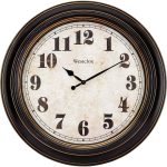 Westclox 20-inch Decorative Wall Clock with Bronze Case