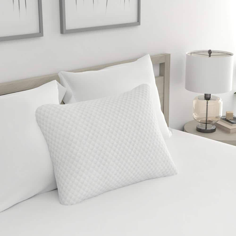 c8344e062ba4857128e493f57bb544db46e40d857d86777c3232ff75037e330b.jpg Cooling Memory Foam Standard Size Pillow with Removable Bamboo Cover - Image 1