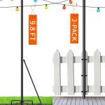 XDW-GIFTS String Light Pole - Steel Poles for Outdoor String Lights Hanging, Garden, Backyard, Patio Lighting Stand for Parties, Christmas, Wedding,