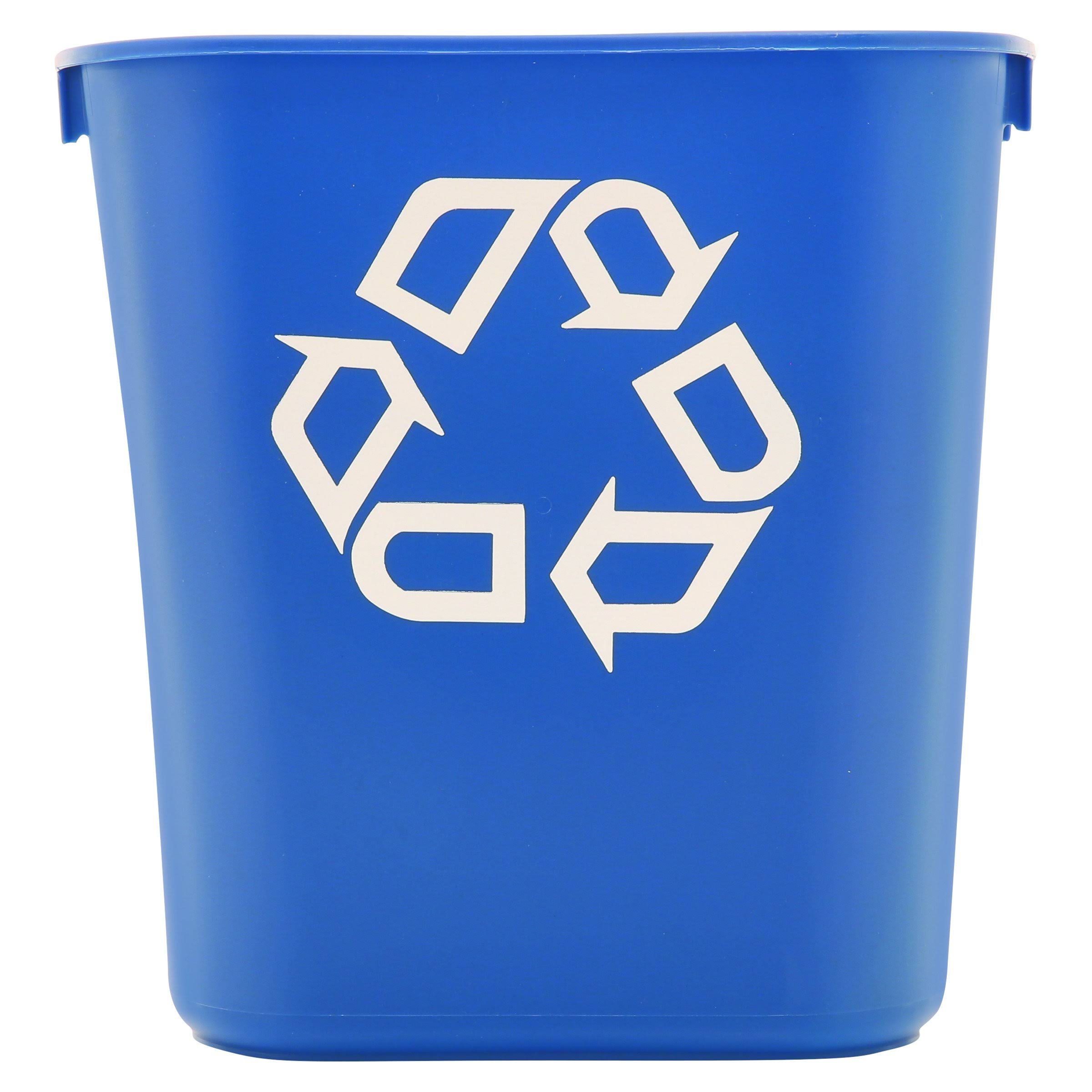 c87f58b543d8481af1f8b4ae649fe912558349dc22320ff0dfcbfb57680a0b15.jpg Rubbermaid Commercial 12.9lPlastic Small Deskside Recycling Container- Blue - Image 1