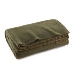 Olive Drab Green Warm Wool Fire Retardent Blanket, 66 x 90 (80% Wool)-US Military