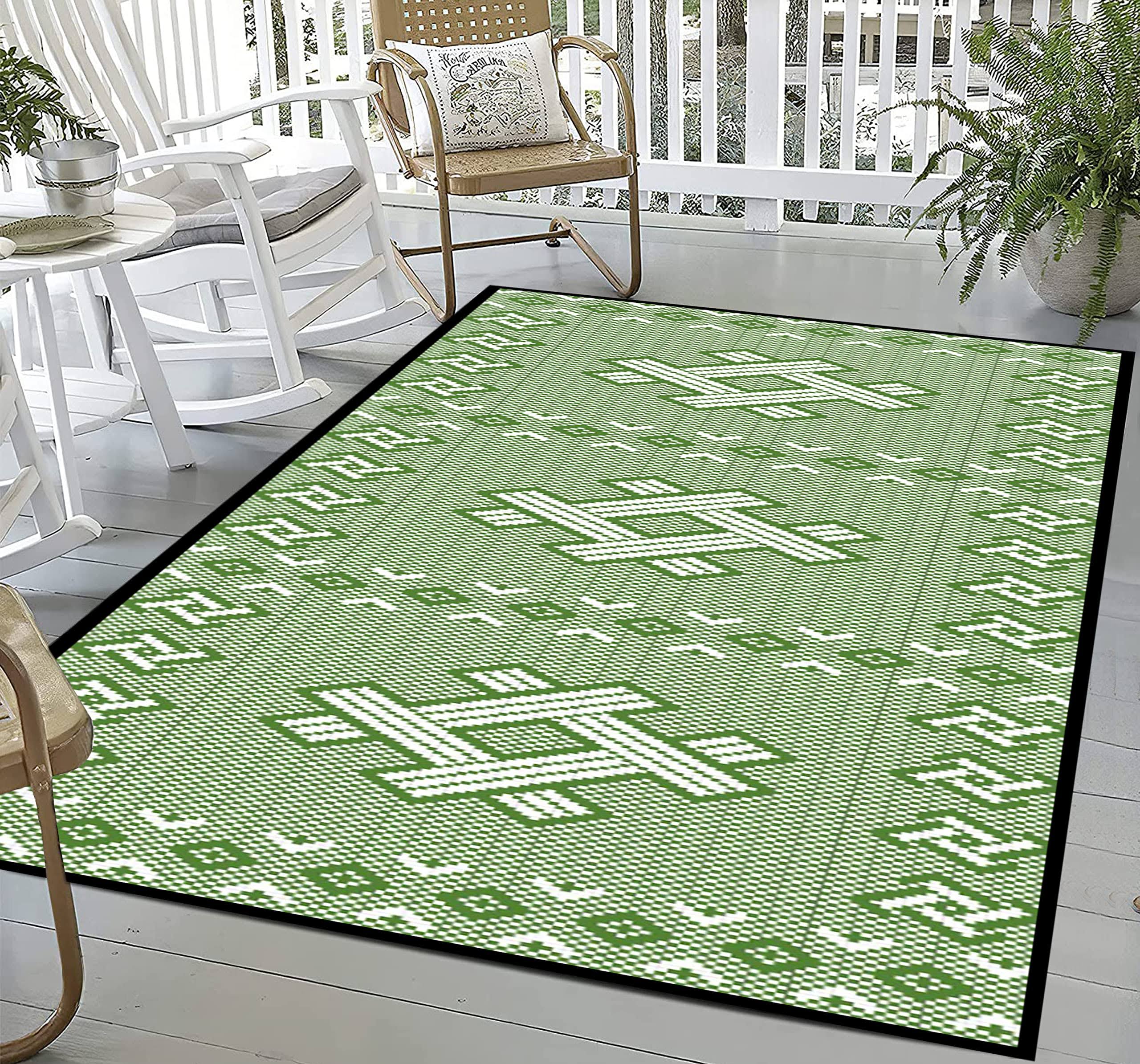 c888d90828c1bfb5262f75489703d463b1e57ee56aa35974a03a0ba62e58f756.jpg ARSUK Outdoor Rug Waterproof, 150x100cm, Picnic Blanket Lightweight Foldable Plastic Reversible Mat for Beach Camping Garden RV Patio Decking Balcony - Image 1