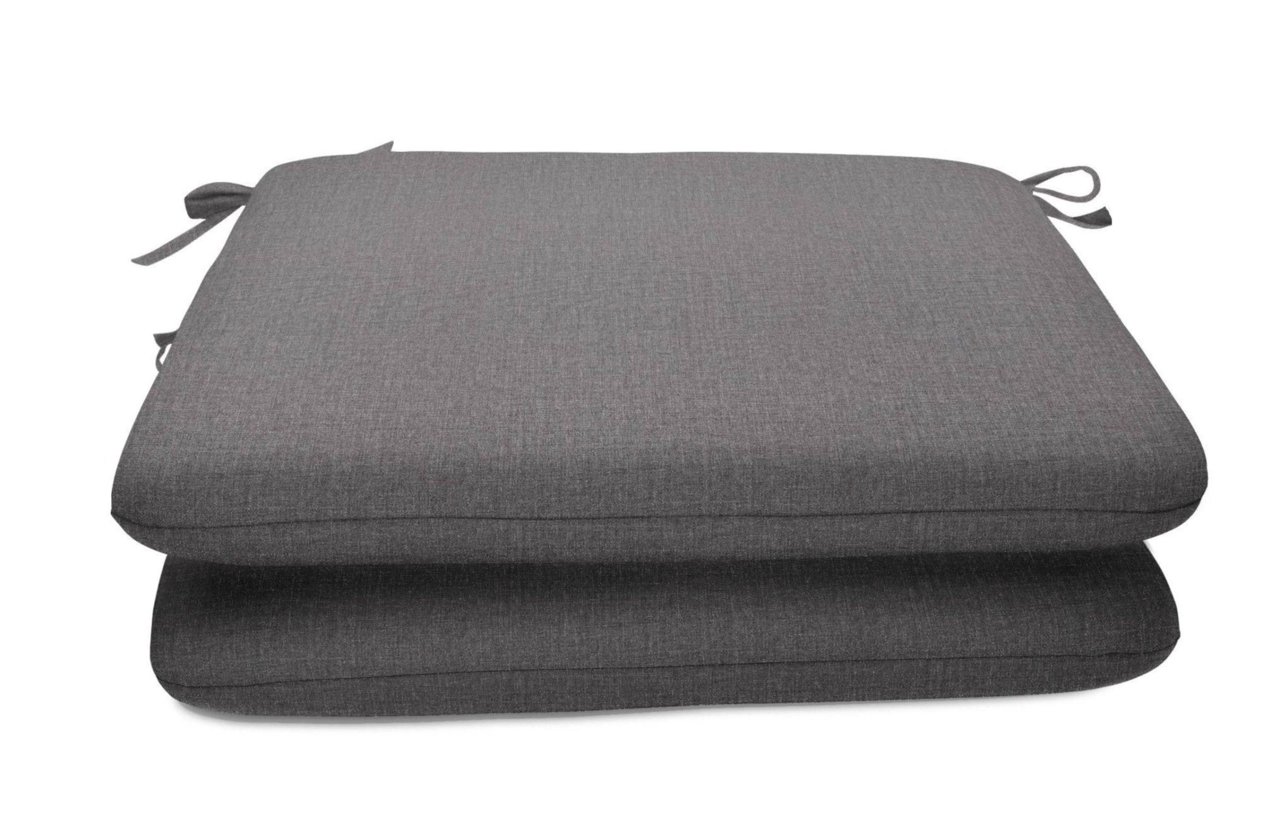 c88c717fa4ca5b952370c50446598463e811c0cbc6862bf1fe65836513709191.jpg Sunbrella 18 inch x 18 inch Seat Pad 2 Pack - Cast Slate - Image 1