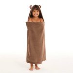 Lands' End Kids Cotton Hooded Towel - Monkey
