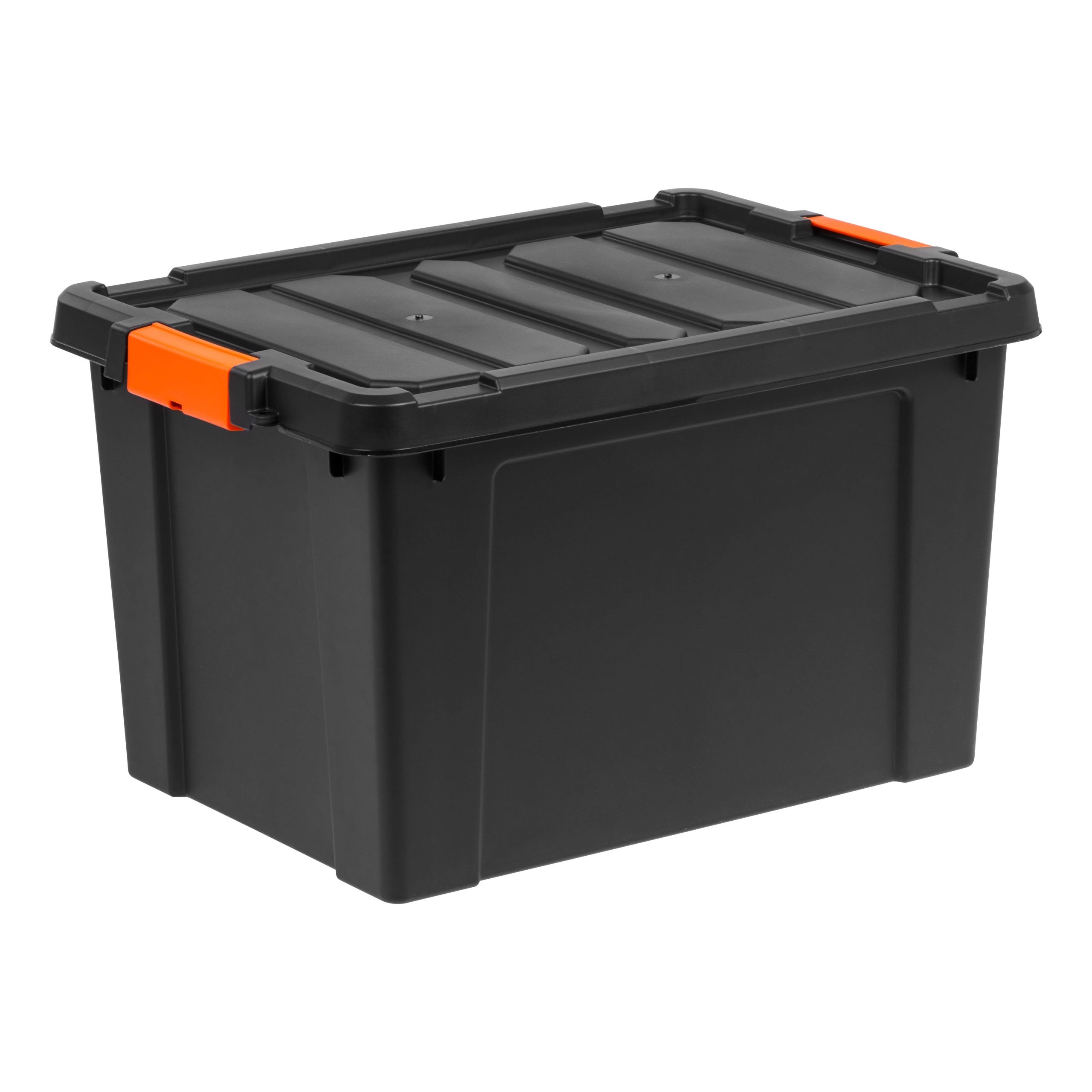 c8cbf8223f5805eb43502c1b9c14d0cb249cc24f8474e1814f4989de6efd98e4.jpg Iris USA, 19 Gallon Heavy Duty Plastic Storage Box, Black - Image 1