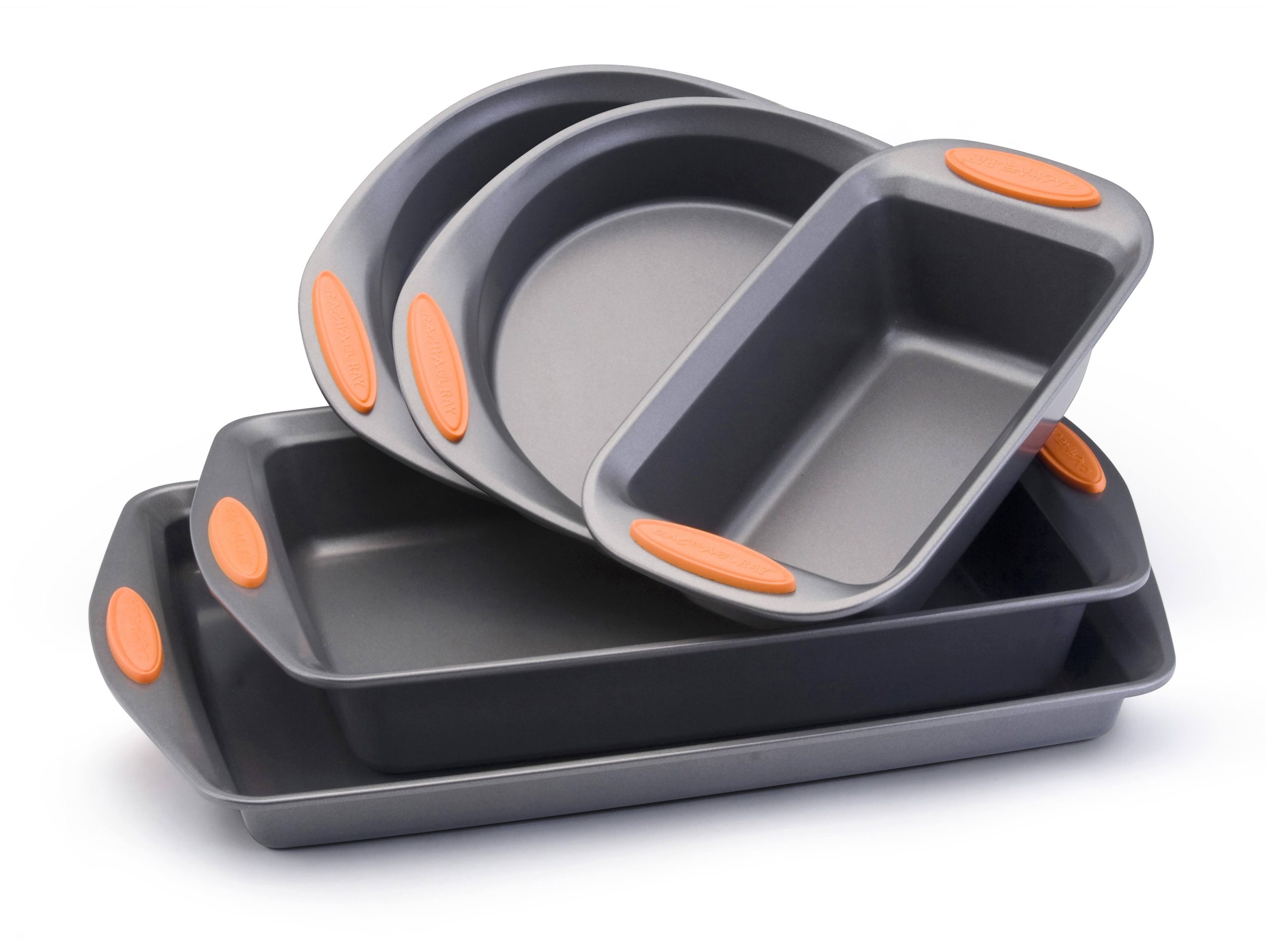 c8dff34e1457161f132e847031c7cb5ed55bce964f6ea9ef7485b32e518a0eef.jpg Rachael Ray Oven Lovin' 5-Piece Bakeware Set, Gray - Image 1