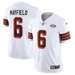 Men's Nike Baker Mayfield White Cleveland Browns 1946 Collection Alternate Vapor Limited Jersey(2XL)