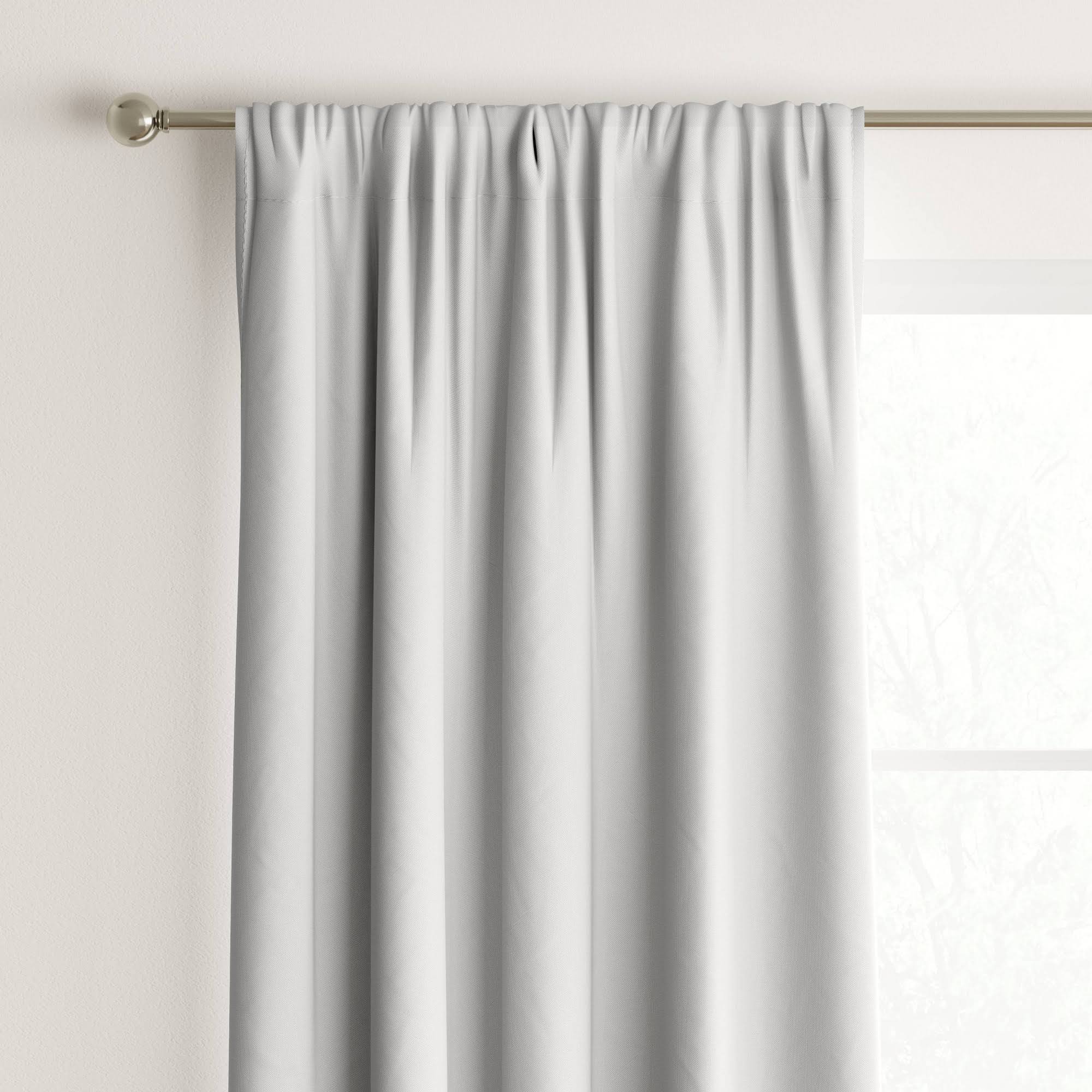 c8e4aa935247ccdcea487ac94a410659617c19ae481bb992dc346e967e8106ec.jpg 1pc 42"x84" Room Darkening Heathered Window Curtain Panel White - Image 1