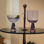 Ramona Coupe Glasses, Set of 4 by Anthropologie in Purple, Size: S/4 Coupe