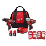 Milwaukee M12 12-Volt Lithium-Ion Cordless 2-Tool Combo Kit w/SHOCKWAVE Impact Duty Alloy Steel Screw Driver Bit Set (120-Piece)