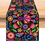 Jiudungs Linen Cinco de Mayo Table Runner 72 Inches Long Mexican Themed Party Decor for Table Cinco de Mayo Party Decoration and Supplies for Home