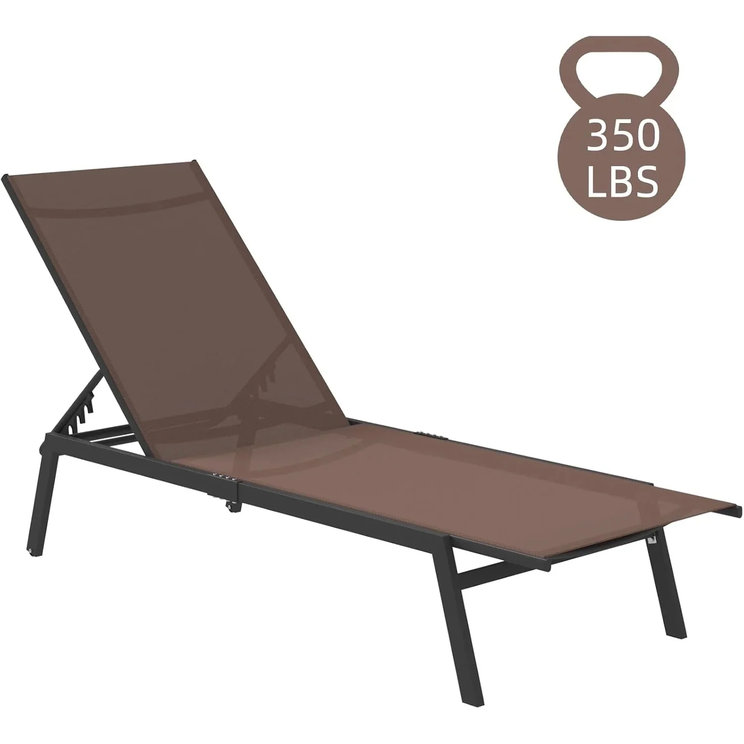 c93f5aa6600148532465a70d8b7af067b81c4c6f91e6319a248c0b8e92eb6f77.webp AECOJOY Patio Lounge Chairs, Outdoor Chaise Lounge with Wheels, Brown - Image 1