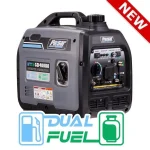 Pulsar Products GD400BN, 4000W Portable Super - Quiet Dual Fuel & Parallel Capability, CARB Compliant Inverter Generator, Ultra - Lightweight and RV Ready, 4000 - Watt Gray