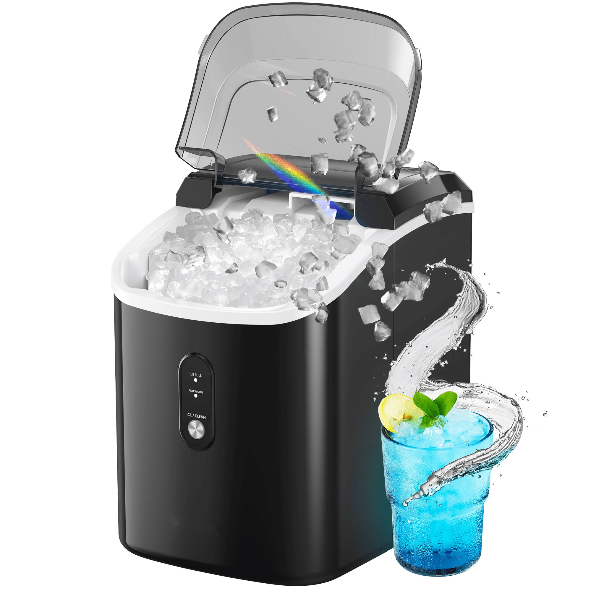 c97fca0fc8a9fa18aad2ba5534c3e058f57ada8604551f2f7779a13a66e67835.jpg Philergo Nugget Ice Maker Countertop, 33Lbs/24H with Self-Cleaning Function for Home/Kitchen/Office, Stainless Steel - Image 1