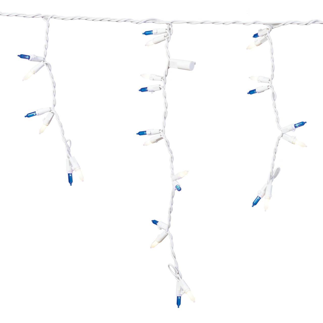 c98935e8cb64385a660309393cd66e2574066a2e44c1b9c9b6b82f0dd5bdc3ac.jpg 200-Count Frost White & Blue LED Twin-Cicle Christmas Lights with Whit - Image 1