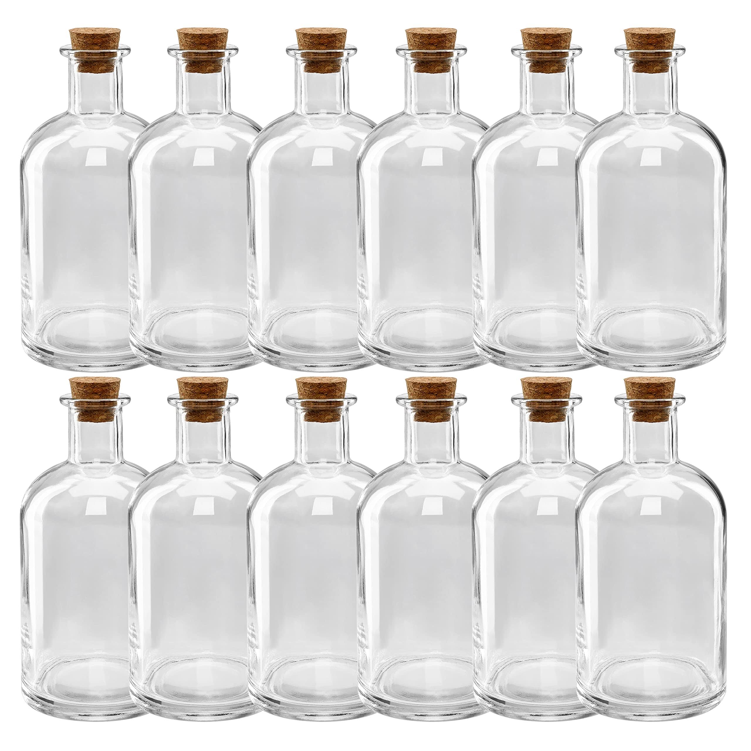 c99054a400eed3e11d443738706a2c346dc37fd0a0eb20ec818c21d72e278871.jpg 12 Pack: 5.6" Glass Bottle with Cork by Ashland - Image 1